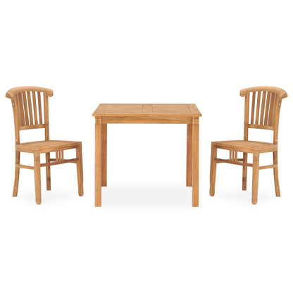 Set da Pranzo da Giardino 3 pz in Legno Massello di Teak - homemem39