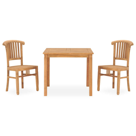 Set da Pranzo da Giardino 3 pz in Legno Massello di Teak - homemem39