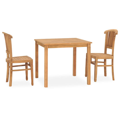 Set da Pranzo da Giardino 3 pz in Legno Massello di Teak - homemem39