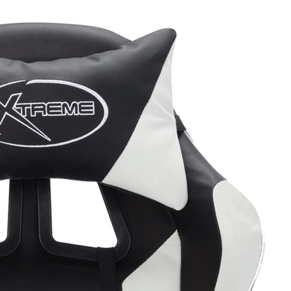 Sedia da Gaming con Luci a LED RGB Bianca e Nera in Similpelle | homemem39