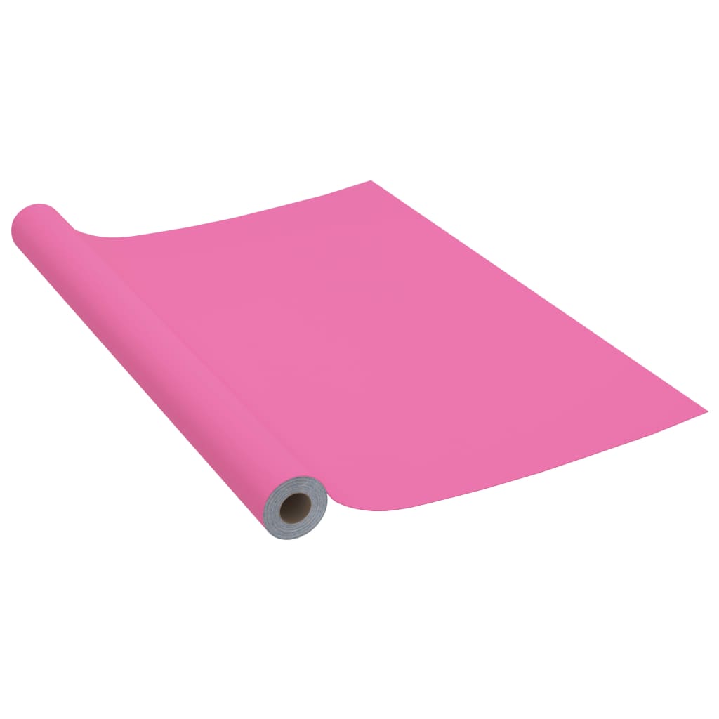Pellicola Autoadesiva per Mobili Rosa Lucido 500x90 cm in PVC | homemem39