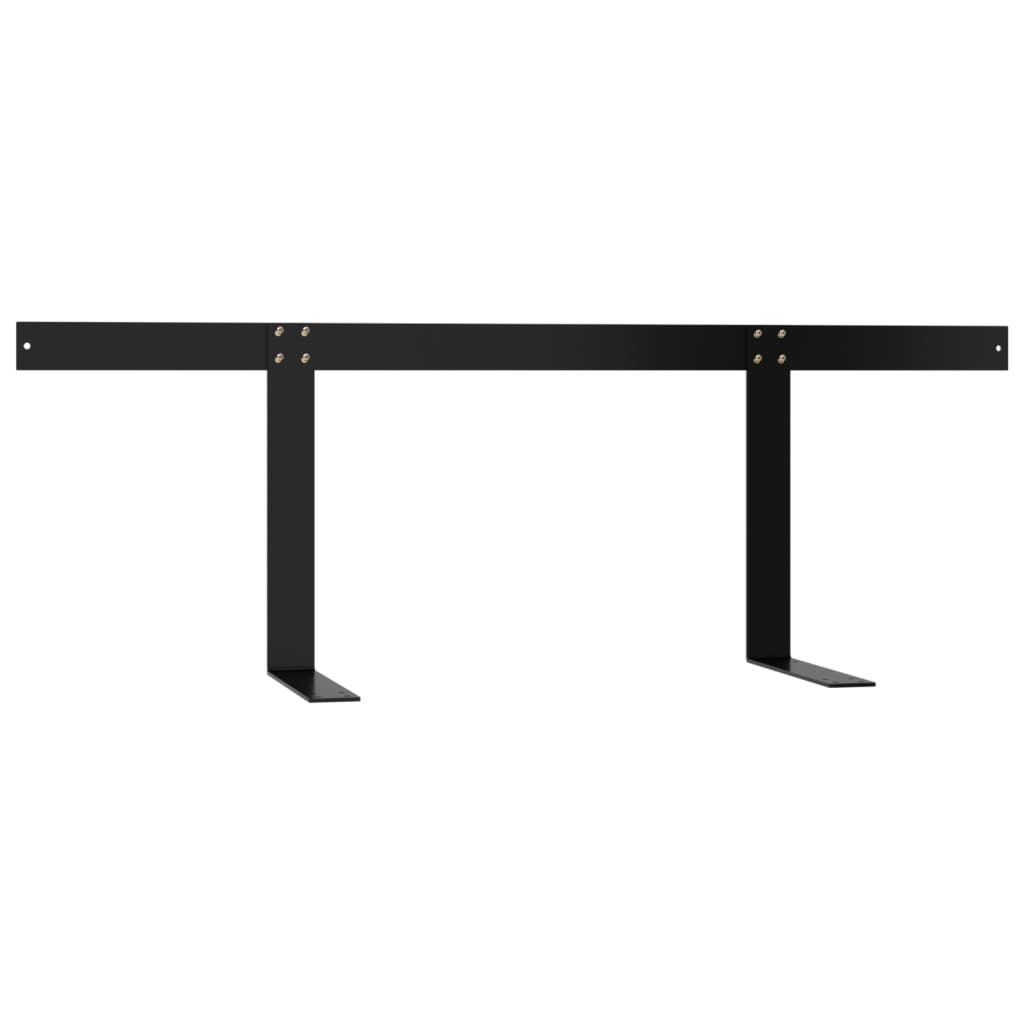 Schienale per Divano a Pallet Nero 110 cm in Ferro | homemem39