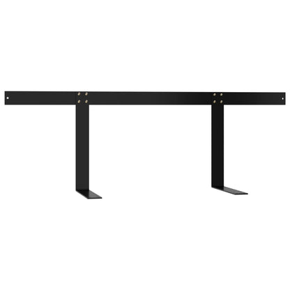 Schienale per Divano a Pallet Nero 110 cm in Ferro | homemem39