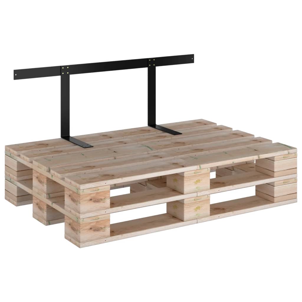Schienale per Divano a Pallet Nero 110 cm in Ferro | homemem39