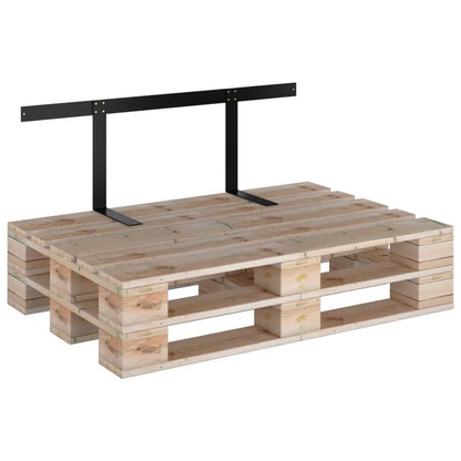 Schienale per Divano a Pallet Nero 110 cm in Ferro | homemem39
