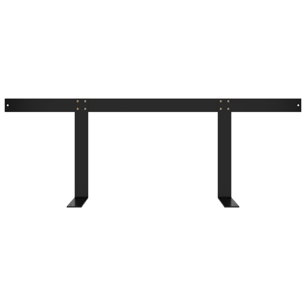Schienale per Divano a Pallet Nero 110 cm in Ferro | homemem39