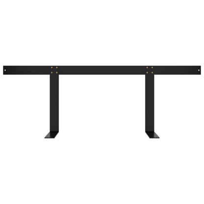 Schienale per Divano a Pallet Nero 110 cm in Ferro | homemem39