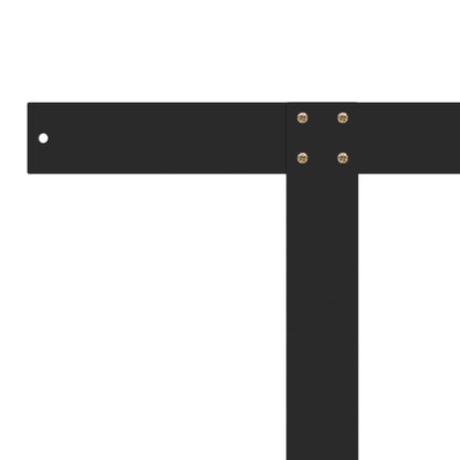 Schienale per Divano a Pallet Nero 110 cm in Ferro | homemem39