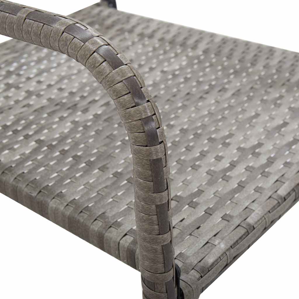 Set da Pranzo Giardino 3 pz Polyrattan e Massello Acacia Grigio | homemem39