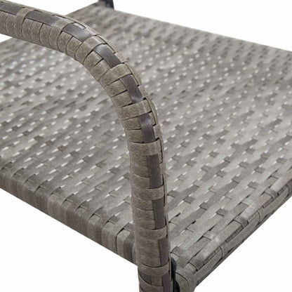 Set da Pranzo Giardino 3 pz Polyrattan e Massello Acacia Grigio | homemem39