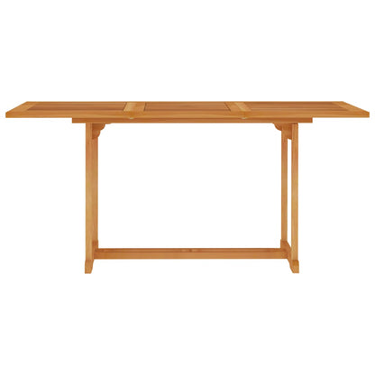 Set da Pranzo da Giardino 5 pz con Cuscini Grigi Legno di Teak