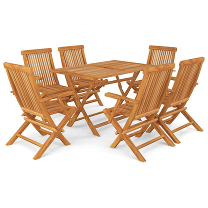Set da Pranzo da Giardino 7 pz in Legno Massello di Teak | homemem39