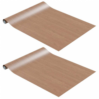Pellicole Autoadesive Mobili 2 pz Rovere Chiaro 500x90 cm PVC - homemem39