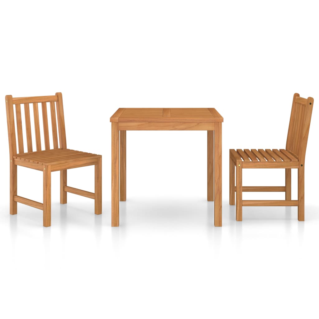 Set da Pranzo per Esterni 3 pz in Legno Massello di Teak - homemem39