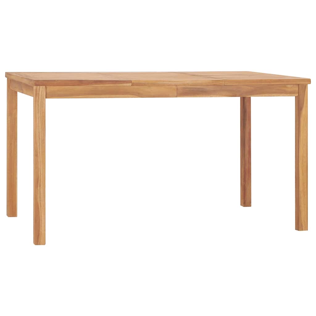 Set da pranzo da giardino 7 pz 140x80 cm Legno Massello di Teak