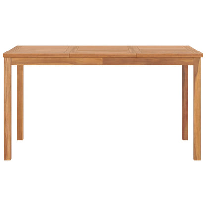 Set da pranzo da giardino 7 pz 140x80 cm in legno massello di teak | homemem39