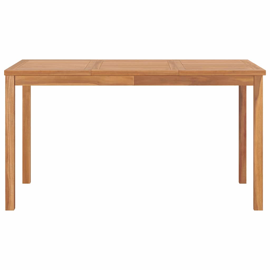 Set da pranzo da giardino 7 pz 140x80 cm Legno Massello di Teak