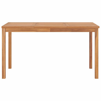Set da pranzo da giardino 7 pz 140x80 cm Legno Massello di Teak