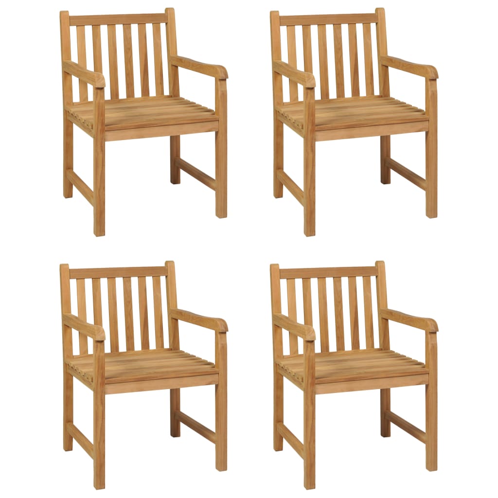 Set da pranzo da giardino 5 pz 140x80 cm in legno massello di teak | homemem39