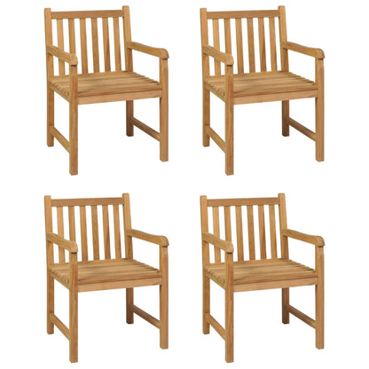 Set da pranzo da giardino 5 pz 140x80 cm in legno massello di teak | homemem39