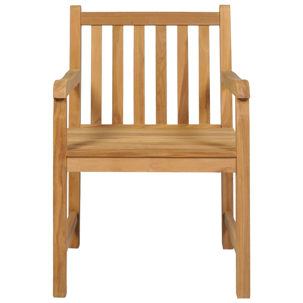 Set da pranzo da giardino 5 pz 140x80 cm in legno massello di teak | homemem39