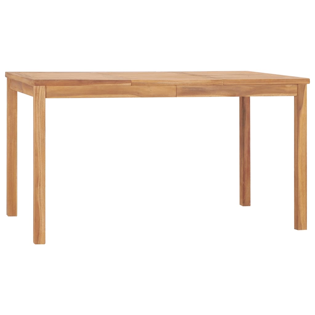 Set da pranzo da giardino 5 pz 140x80 cm in legno massello di teak | homemem39