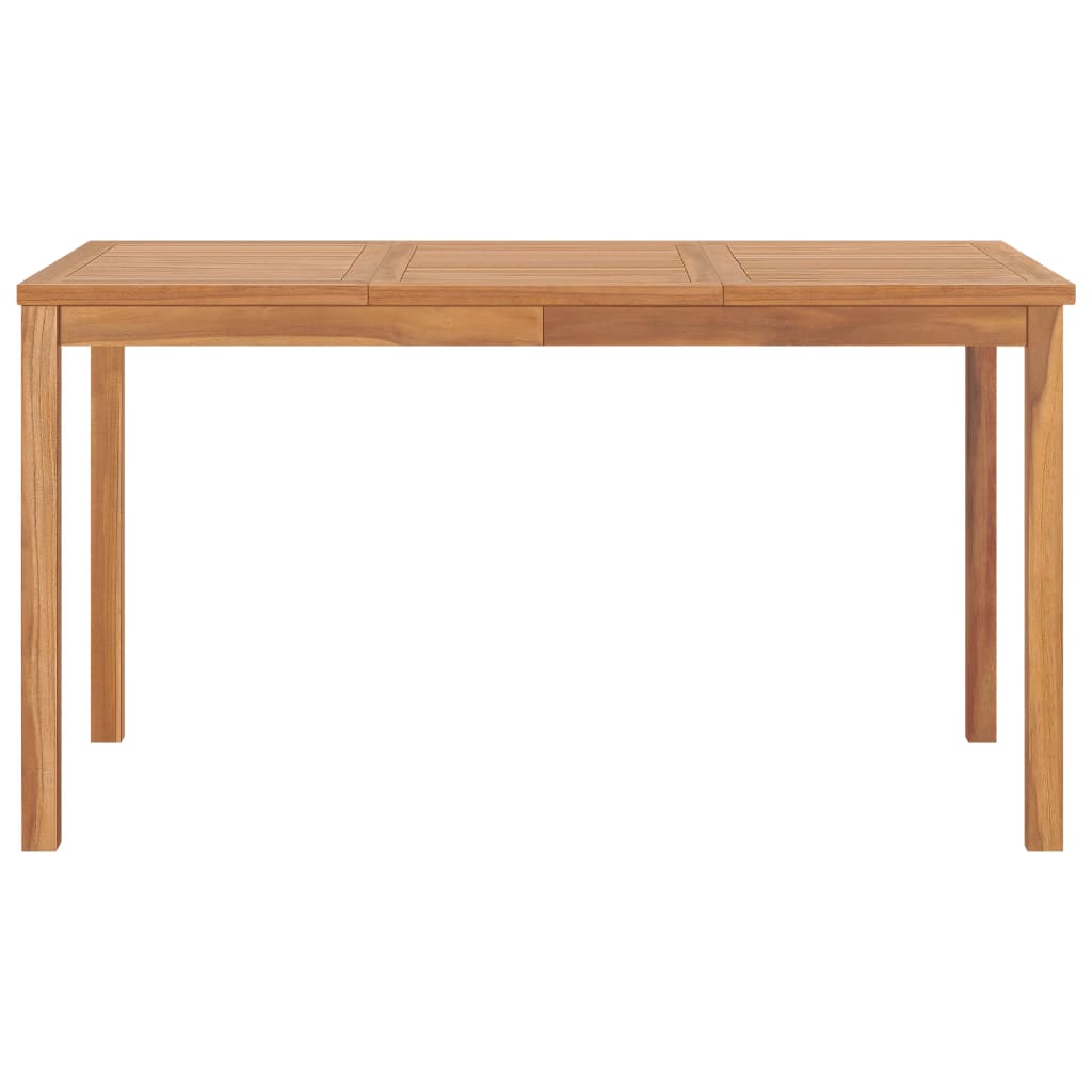 Set da pranzo da giardino 5 pz 140x80 cm in legno massello di teak | homemem39