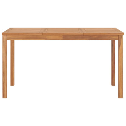 Set da pranzo da giardino 5 pz 140x80 cm in legno massello di teak | homemem39