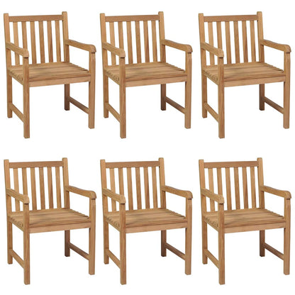 Set da pranzo da giardino 7 pz 140x80 cm in legno massello di teak | homemem39