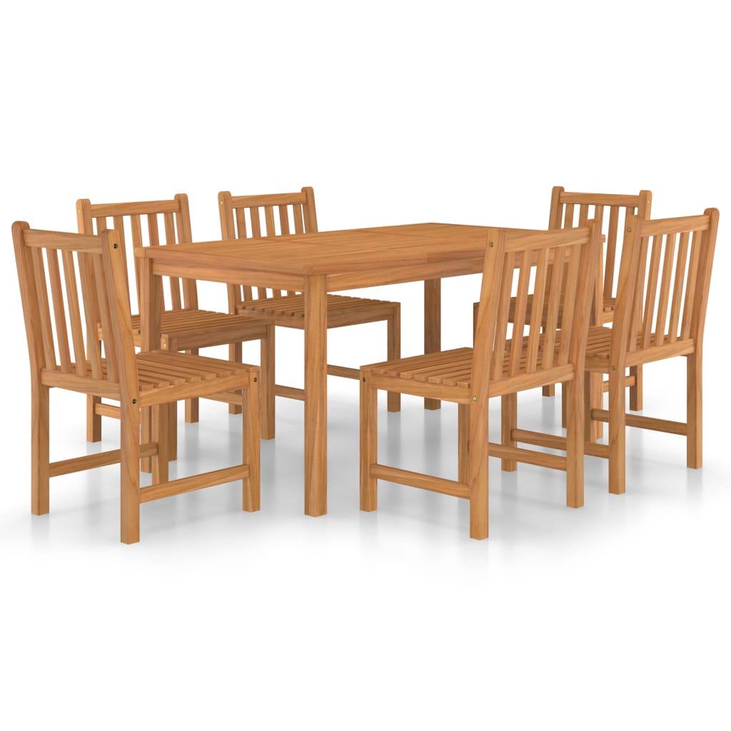 Set da pranzo da giardino 7 pz 150x90 cm in legno massello di teak - homemem39