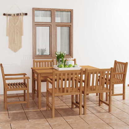 Set da pranzo da giardino 7 pz 150x90 cm in legno massello di teak