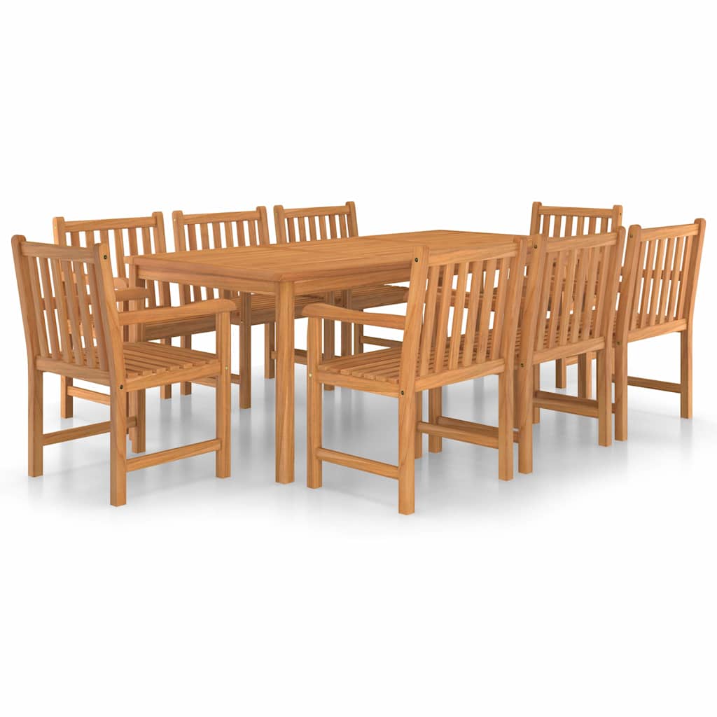Set da pranzo da giardino 9 pz 200x100cm Legno Massello di Teak | homemem39