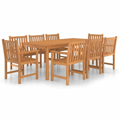 Set da pranzo da giardino 9 pz 200x100cm Legno Massello di Teak | homemem39