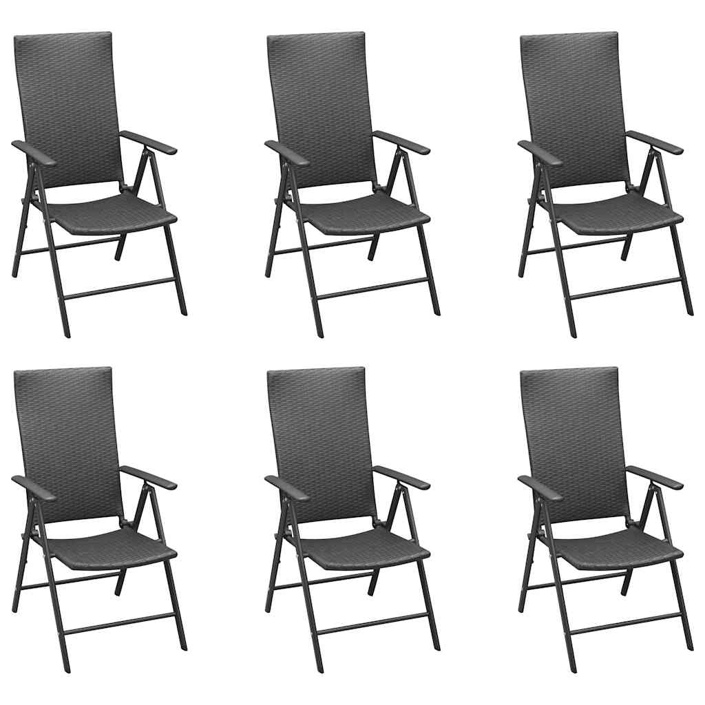 Set da Pranzo da Giardino 7 pz Nero e Marrone | homemem39