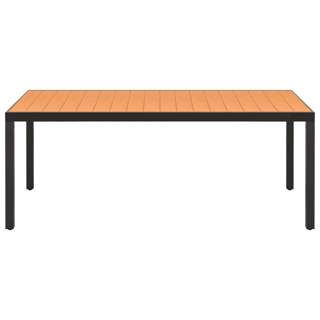 Set da Pranzo da Giardino 7 pz Nero e Marrone - homemem39