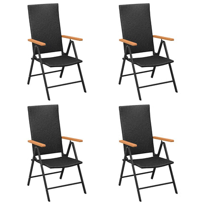 Set da Pranzo da Giardino 5 pz Nero e Marrone | homemem39