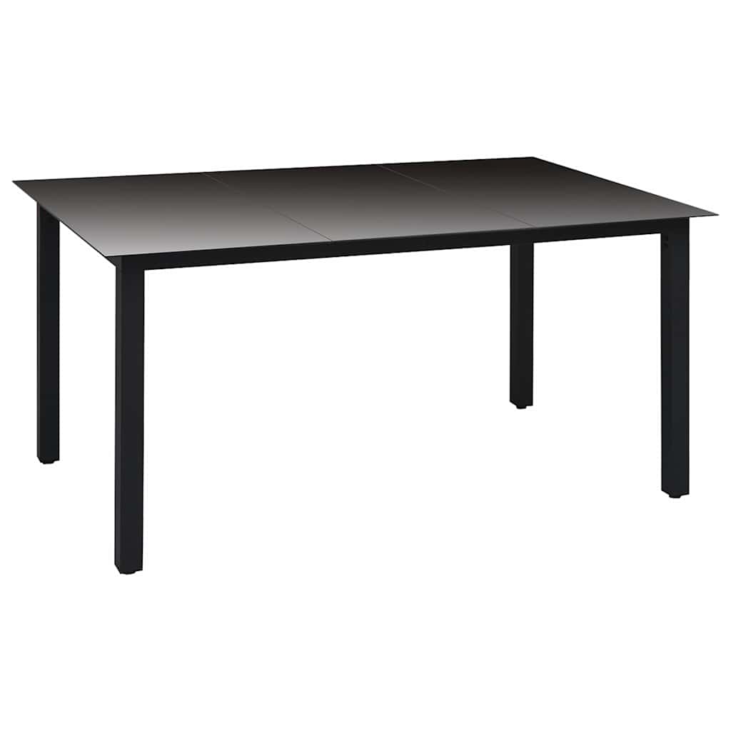 Set da Pranzo da Giardino 7 pz Nero e Marrone | homemem39