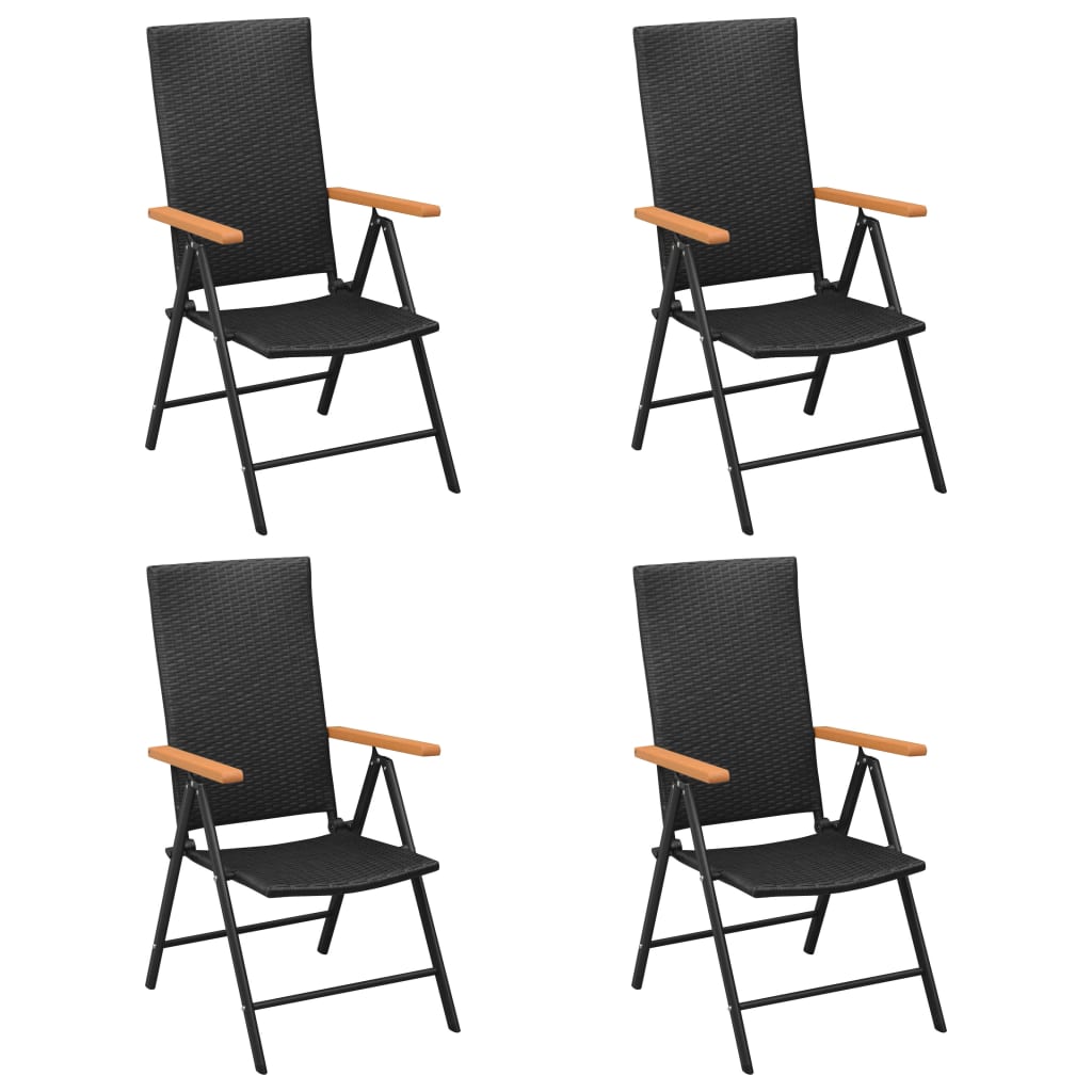 Set da Pranzo da Giardino 5 pz Nero e Marrone | homemem39