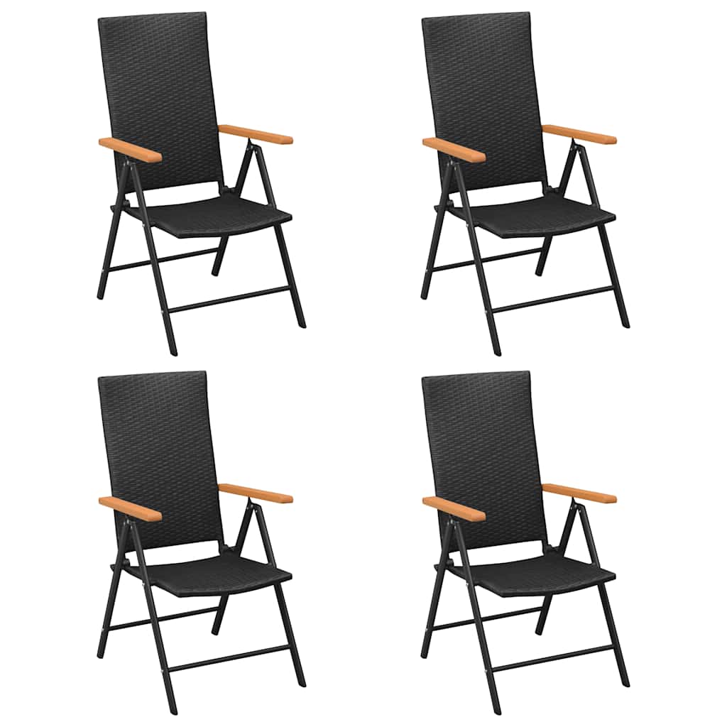 Set da Pranzo da Giardino 5 pz Nero e Marrone | homemem39