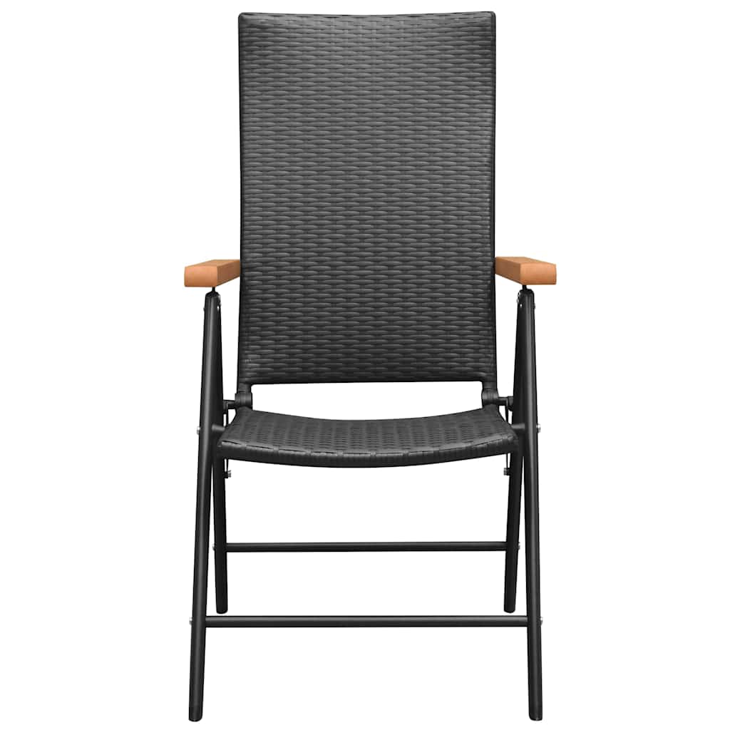 Set da Pranzo da Giardino 7 pz Nero e Marrone | homemem39