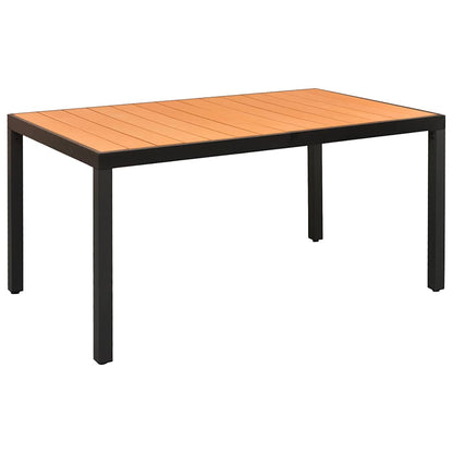 Set da Pranzo da Giardino 7 pz Nero e Marrone | homemem39