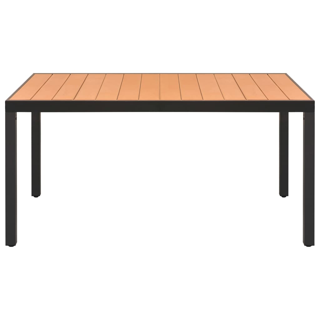 Set da Pranzo da Giardino 7 pz Nero e Marrone | homemem39