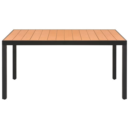 Set da Pranzo da Giardino 7 pz Nero e Marrone - homemem39