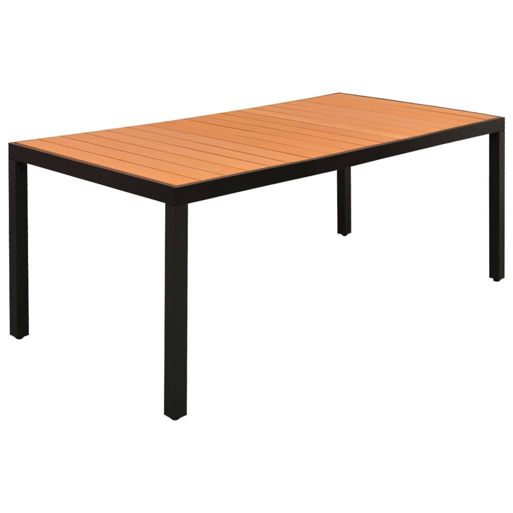 Set da Pranzo da Giardino 7 pz Nero e Marrone | homemem39