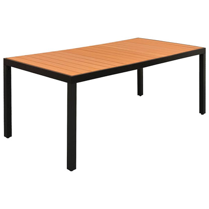 Set da Pranzo da Giardino 9 pz Nero e Marrone | homemem39