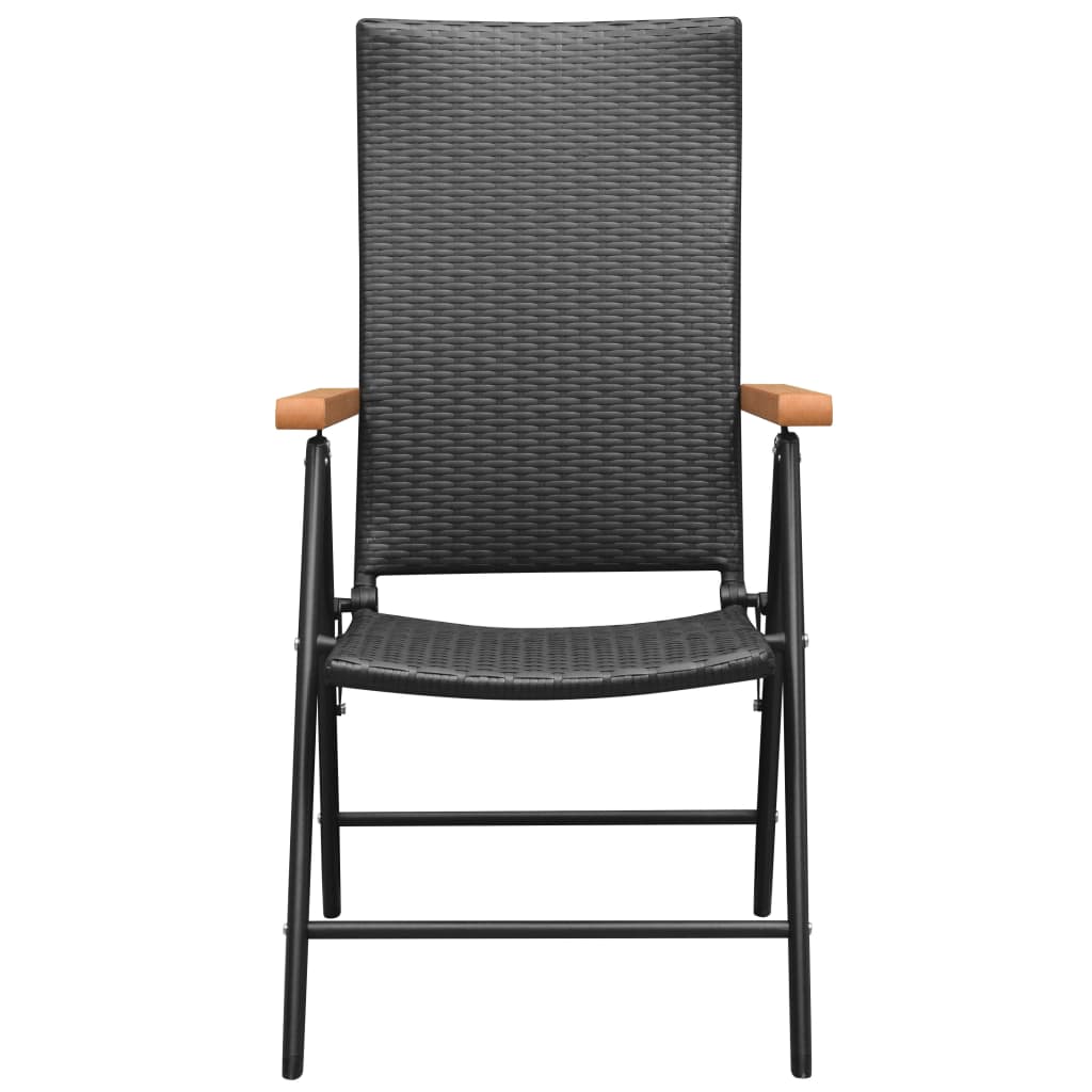 Set da Pranzo da Giardino 7 pz Nero e Marrone | homemem39