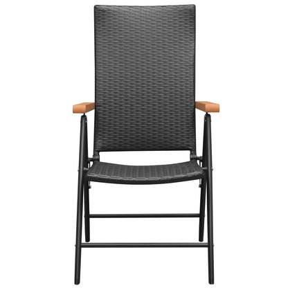 Set da Pranzo da Giardino 7 pz Nero e Marrone | homemem39