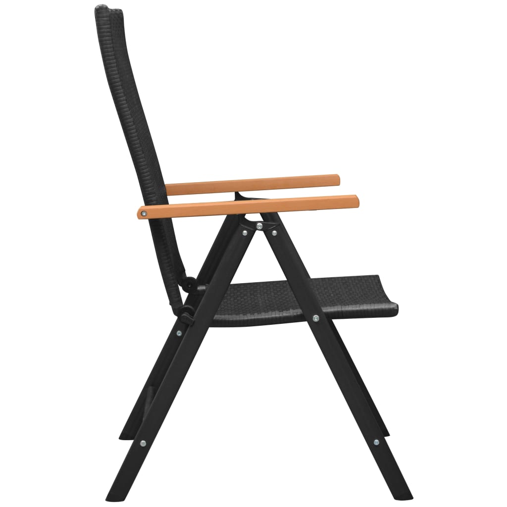 Set da Pranzo da Giardino 7 pz Nero e Marrone | homemem39