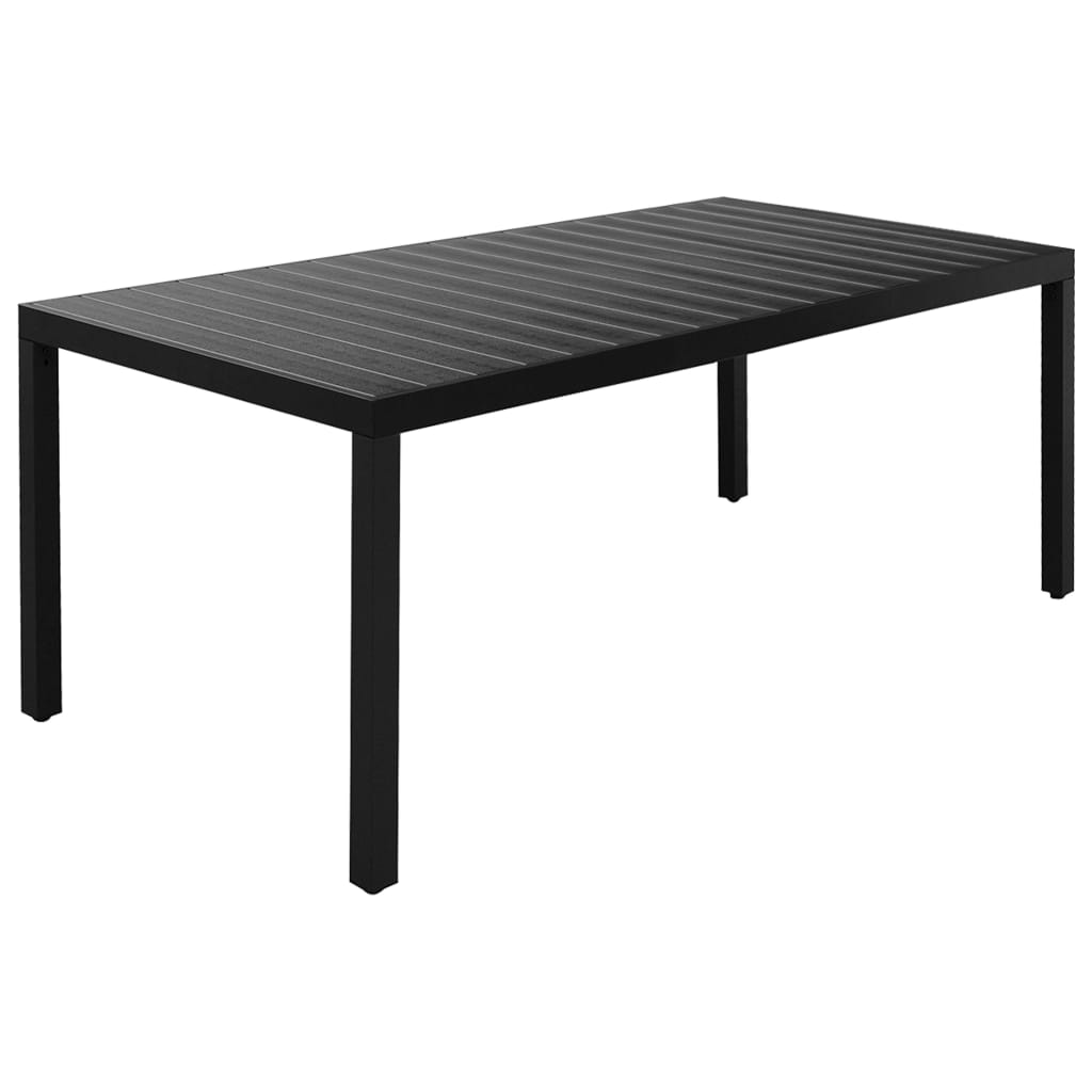 Set da Pranzo da Giardino 7 pz Nero e Marrone | homemem39