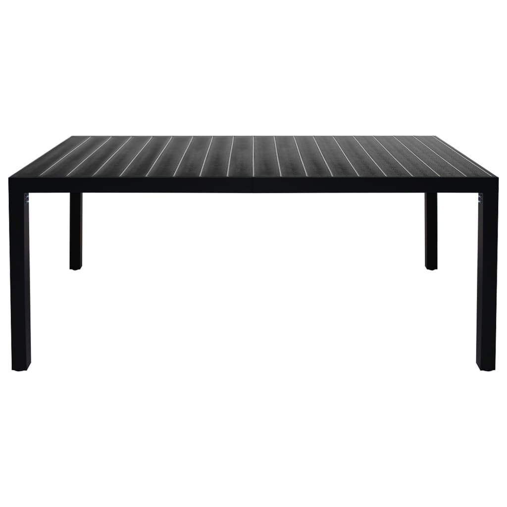 Set da Pranzo da Giardino 7 pz Nero e Marrone | homemem39
